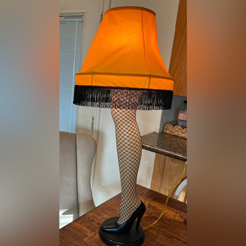 40in Unique Leg Lamp with Fringe